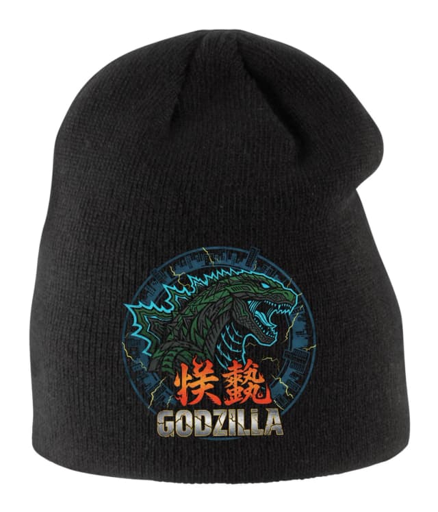 Detská zimná čiapka Godzilla Nočná Elektrický Hnev Nad Mestom Skáza