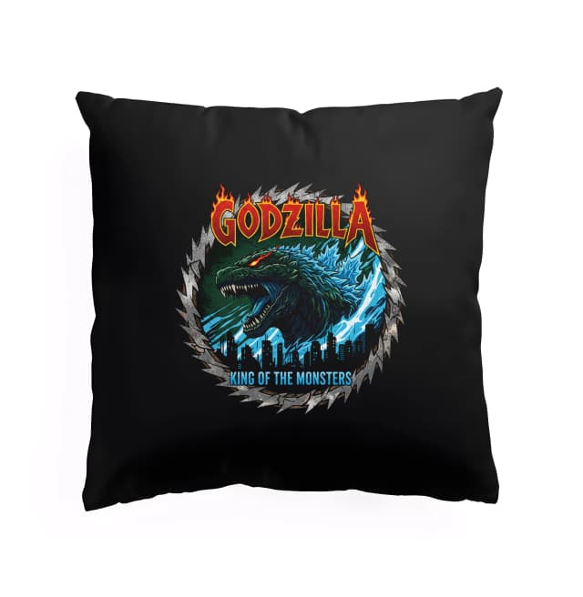 Vankúš Godzilla King Of The Monsters Kráľ Plameňov A Vĺn Nad Mestom