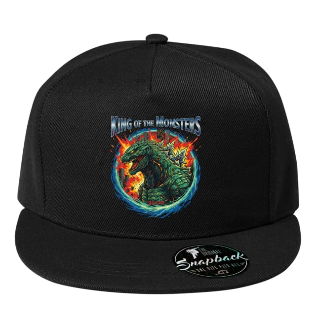 Snapback Zelený Kráľ Monstrov Godzilla King Of The Monsters V Plameňoch Mesta