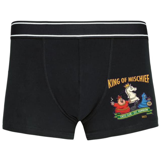 Boxerky Kráľ Šibalstvo King Of Mischief Šachový Klub Pawndom