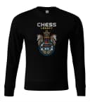 Mikina bez kapucne Chess Legacy Šachová Koruna A Jazdecké Dedičstvo