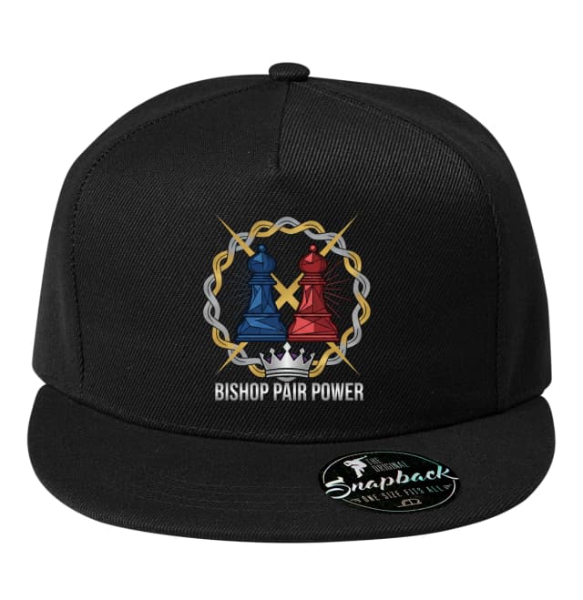 Snapback Kráľovská Šachová Sila Dvojica Bishop Pair Power