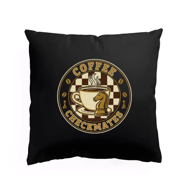 Vankúš Kávový Rytier Na Šachovnici Espresso Mat A Taktika