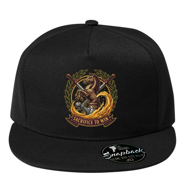 Snapback Šachový Jazdec Ohnivá Obeť Pre Víťazstvo Sacrifice To Win