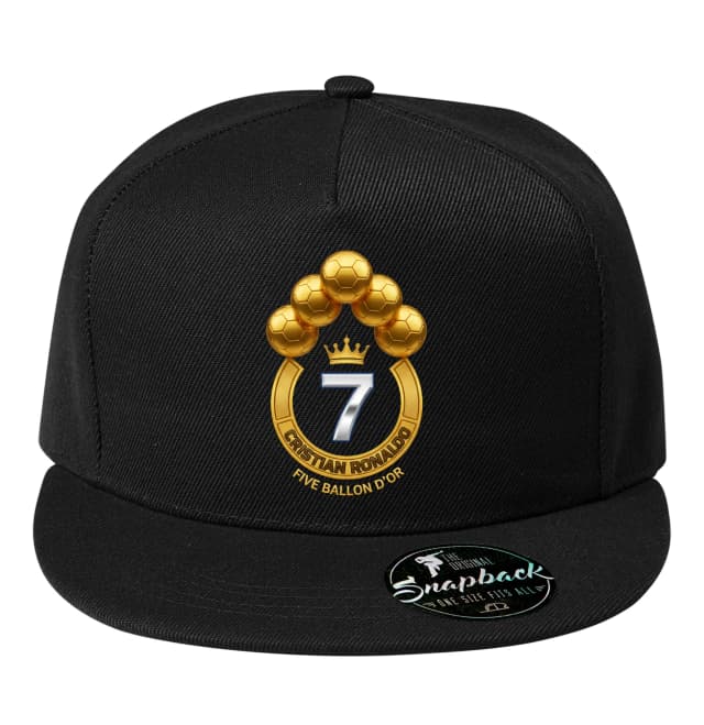 Snapback Zlatá Koruna Cristiano Ronaldo Symbol Piatich Ballon Dor