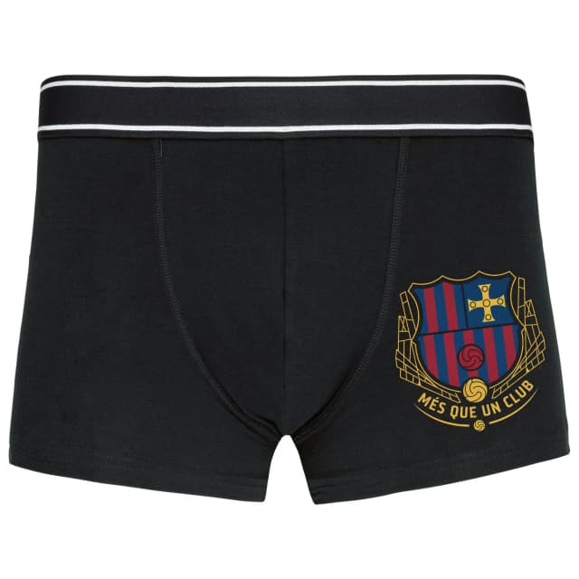 Boxerky Zlatý Erb FC Barcelona Retro Štít A Motto Més Que Un Club