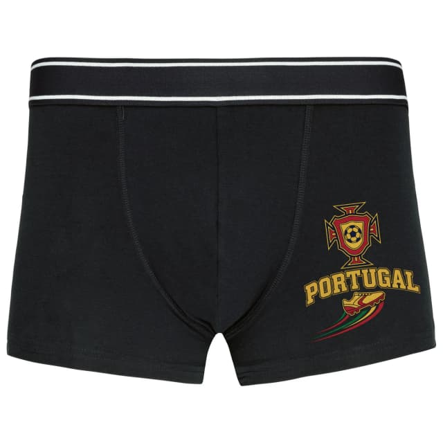 Boxerky Portugal Zlatý Futbalový Emblém Retro Kopačky A Národné Hrdosť