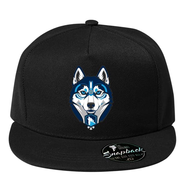 Snapback Sibírsky Husky Modrooký Totem Ľadová Sila Vlčieho Pohľadu