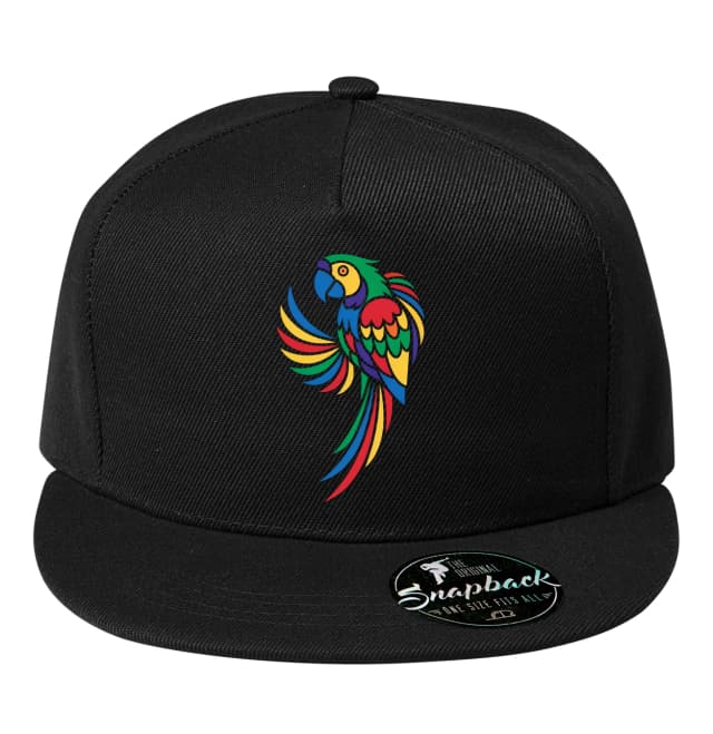Snapback Tropický Papagáj Ara Živé Farebné Umenie Džungľa
