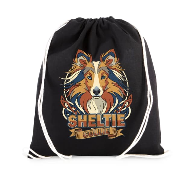 Vak na chrbát Krása Verného Sheltie Collie V Keltskom Ornamente