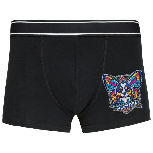 Boxerky Papillon Dúha Farebné Motýlie Uši Vo Vitrážovom Štýle