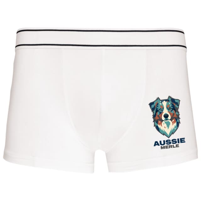 Boxerky Aussie Merle Moderné Štylizovaný Portrét Austrálskeho Ovčiaka Pre Milovníkov