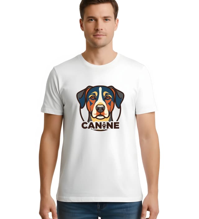 Pánske tričko Moderné Farebný Psie Portrét Canine Osobité Logo Pre Milovníkov