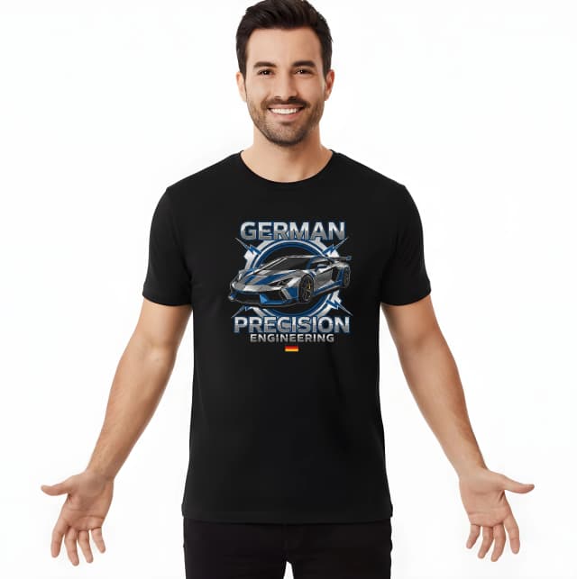 Pánske tričko Nemecká Precíznosť V Akcii German Engineering Výkon A Štýl Superauta