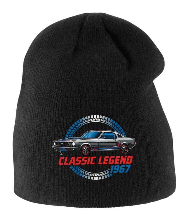 Detská zimná čiapka Ikonický Mustang 1967 Classic Legend Rev Motoru A Klasický Fastback
