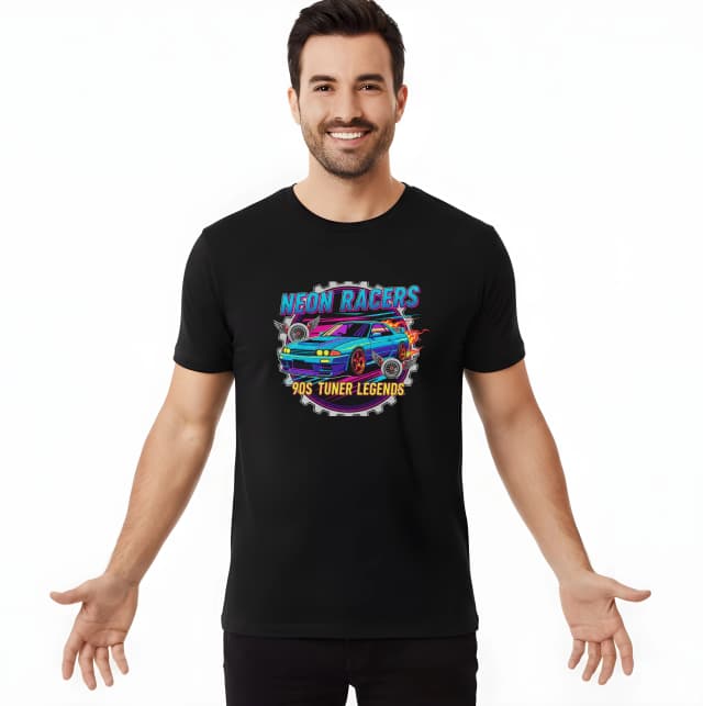 Pánske tričko Neon Racers 90s Tuneri A Legendy Nočných Pretekov