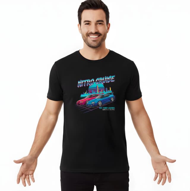 Pánske tričko Nitro Cruise Neonová Jazda 90s Tuner Legendy Boosted Dreams