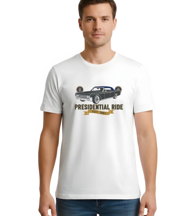 Pánske tričko Ikonický Americký Lincoln Continental Presidential Ride Z Roku 1961