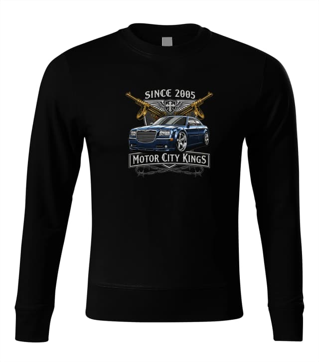 Mikina bez kapucne Gangsterská Legenda Motor City Kings Chrysler 300c Od Roku 2005