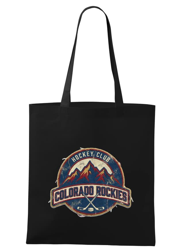 Nákupná taška Retro Odznak Colorado Rockies Horský Hokejový Legendárny Motív