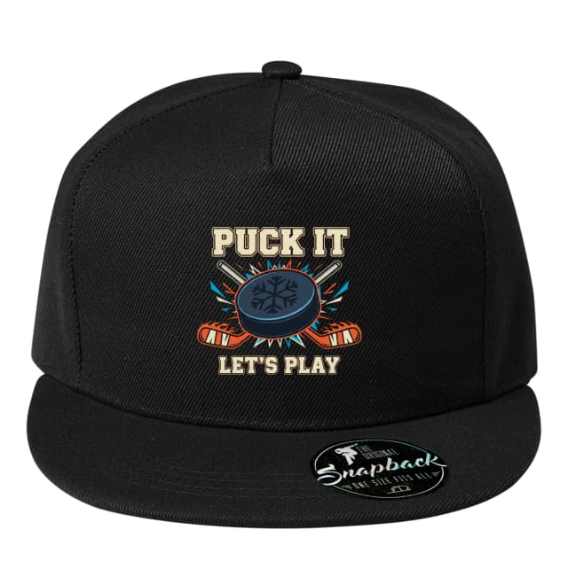 Snapback Ohnivý Hokejový Puk A Hole Výzva Pripravený Hrať