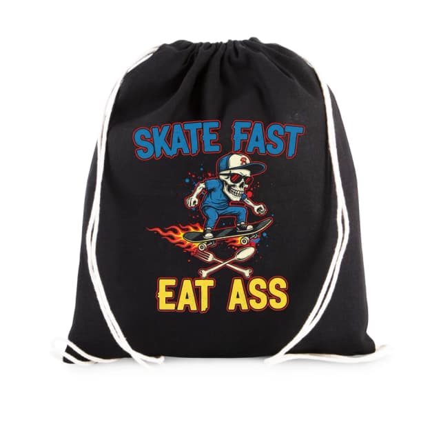 Vak na chrbát Skate Fast Lebka Na Skejte S Plamene A Príborom