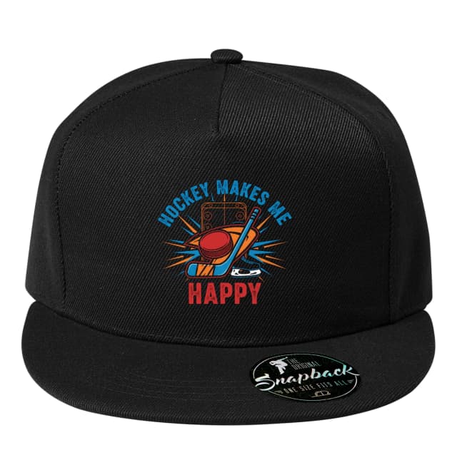 Snapback Hockey Radosť Na Ľade Puk Palica A Korčuliarska Vášeň