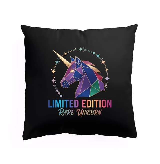 Polštář Limitovaná Edice Limited Edition Rare Unicorn Zlatý Geometrický Jednorožec