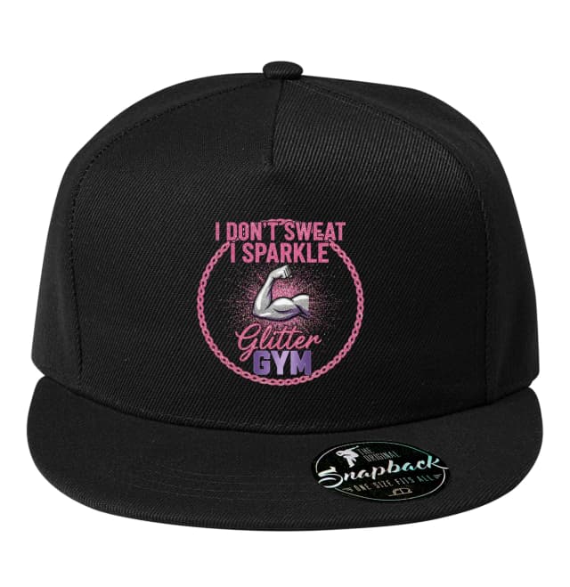Snapback Nemám Pot Len Sa Trblietaním Glitter Gym Sila A Štýl