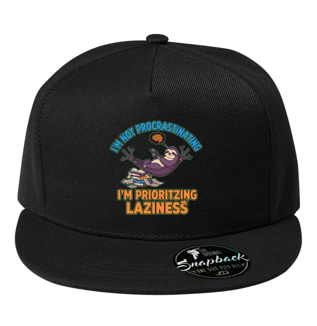 Snapback Lenochod Neodkladám Prácu Priorituju Lenivosť Knihy A Odpočinok