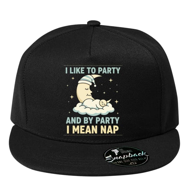 Snapback Milujem Párty A Tým Myslím Šlofík Na Mesiaci V Oblakoch