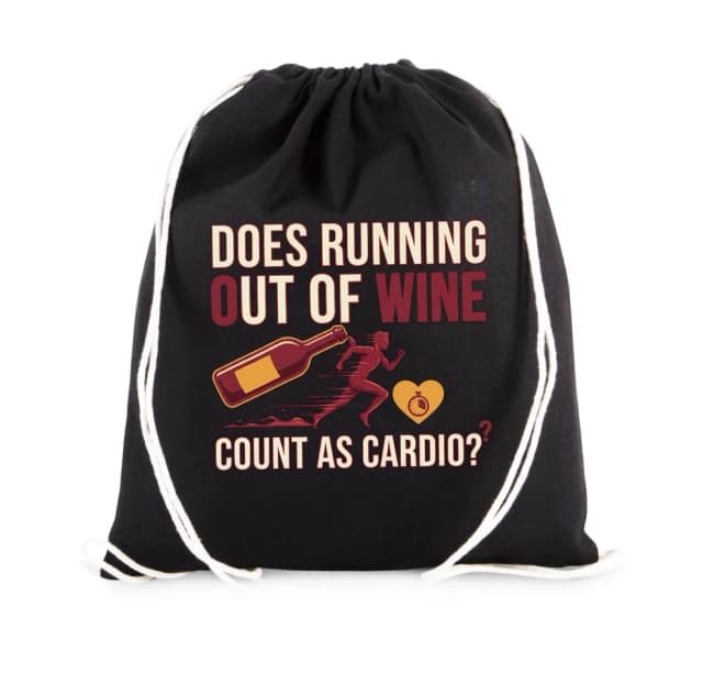 Vrecko Došlo Víno Útek Pre Pohárik Vína Sa Počíta Ako Cardio