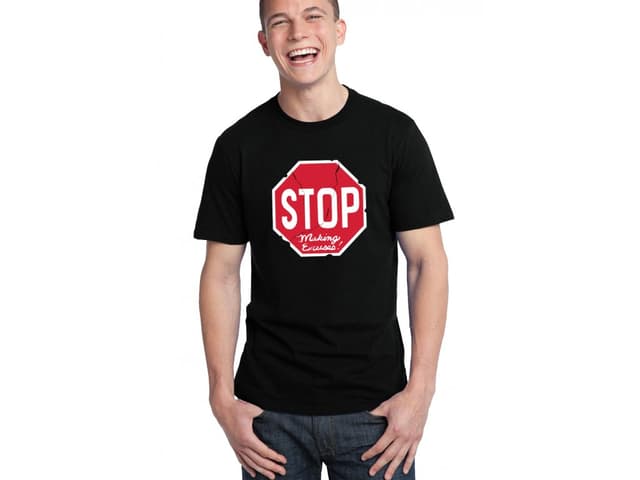 Pánske tričko Prestaň s výhovorkami