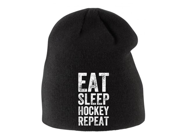 Detská zimná čiapka Eat Sleep Hockey and Again