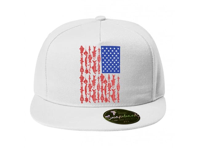 Snapback rybárčenie americká vlajka