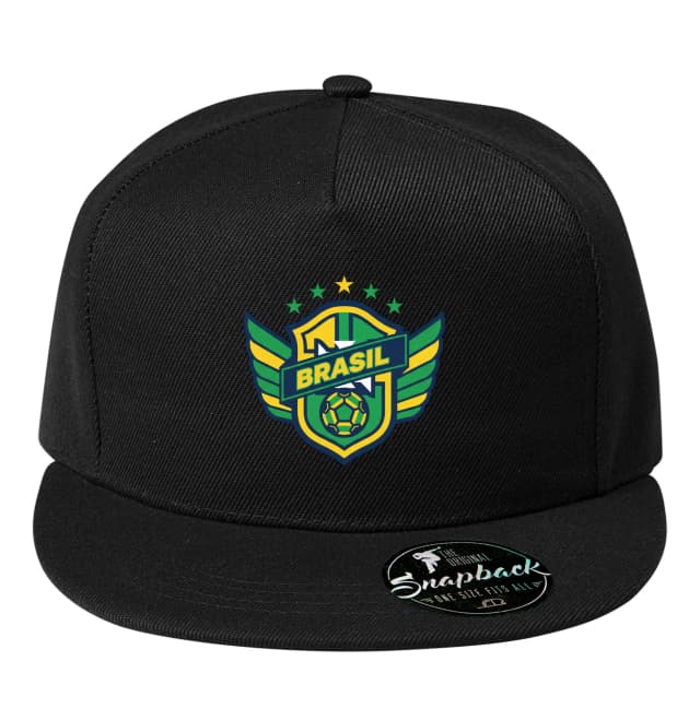 Snapback Krídla Brazília Zlatá Hviezda Futbalový Štít Národný Hrdosť