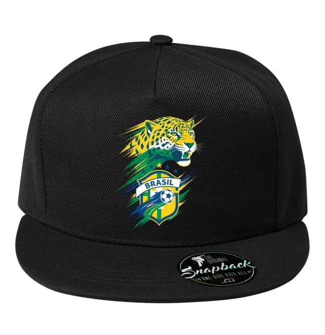Snapback Divoký Jaguár Brazil Sila Samba A Zlatý Futbalový Štít