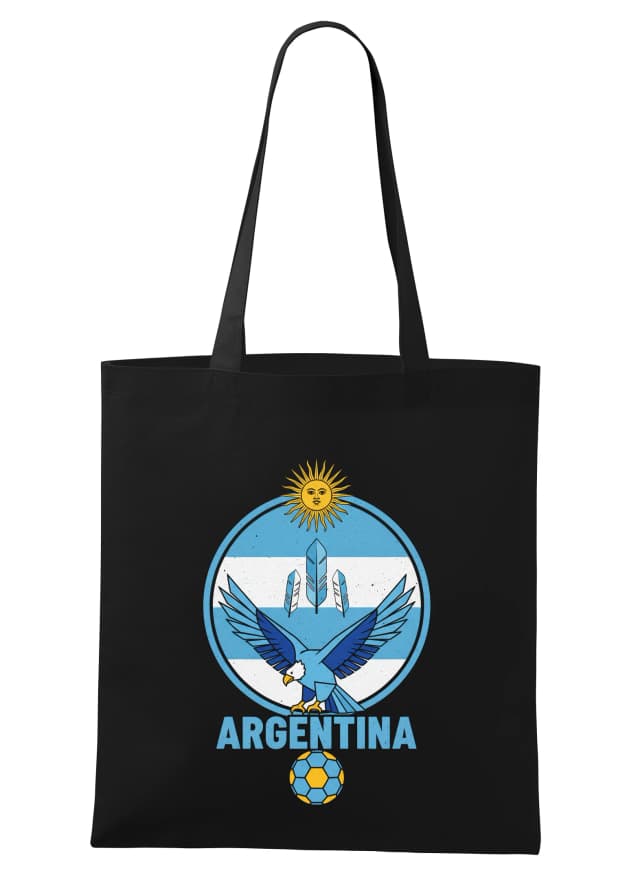 Nákupná taška Argentína Modrobiely Orol Slnko A Futbalová Vášeň