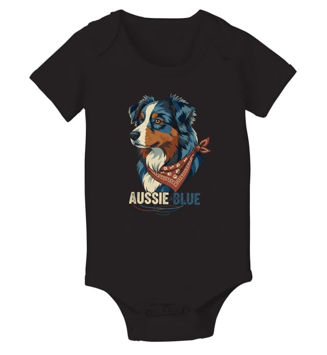Detské body Aussie Blue Hrdý Portrét Australian Shepherd Blue Merle