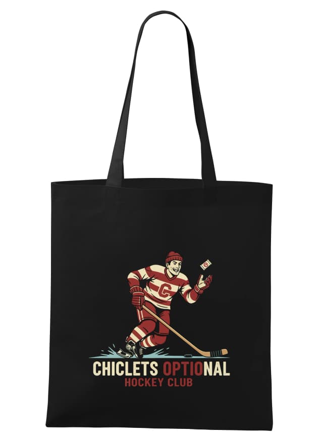 Nákupná taška Chiclets Optional Hockey Club Retro Hokejový Hráč So Žuvačkou