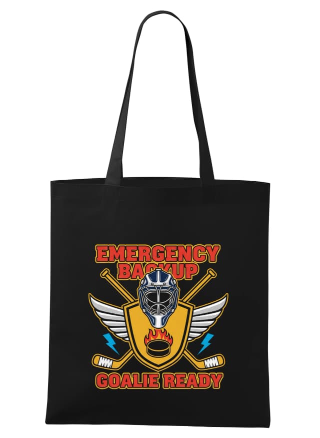 Nákupná taška Emergency Backup Núdzový Brankár Pripravený Zachrániť Zápas