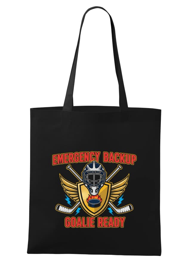 Nákupná taška Emergency Backup Goalie Náhradné Brankár Pripravený Na Oheň A Blesky