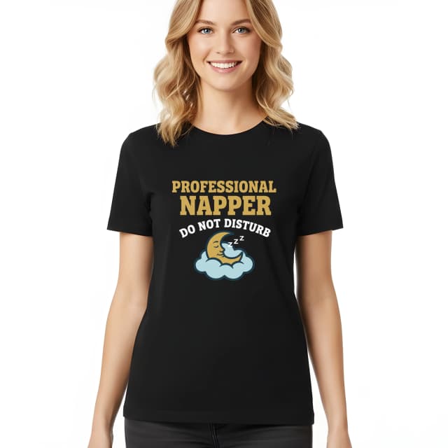 Dámske tričko Profesionálny Driemač Professional Napper Nevyrušovať Hlboký Spánok