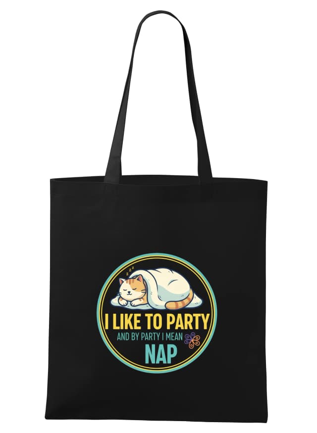 Nákupná taška Mačacia Party Skôr Šlofíkový Život Pod Dekou