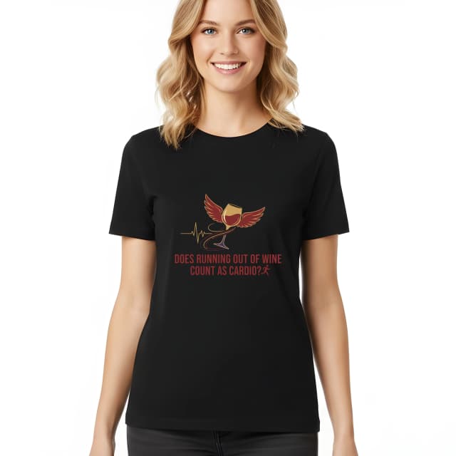 Dámske tričko Keď Dôjde Víno Počíta Sa To Ako Kardio