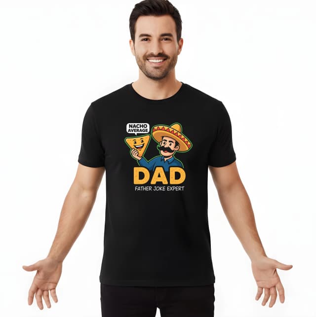 Pánske tričko Nacho Average Dad Otec Expert Na Otcovské Vtipy So Štipkou Syra